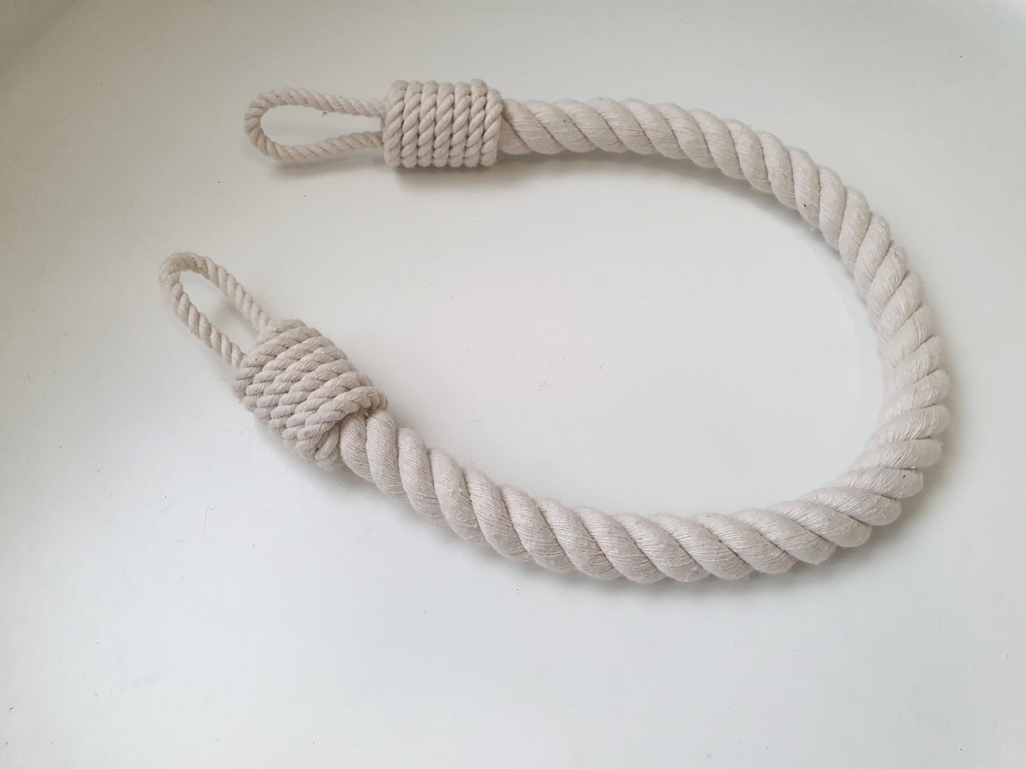 White rope on a white background