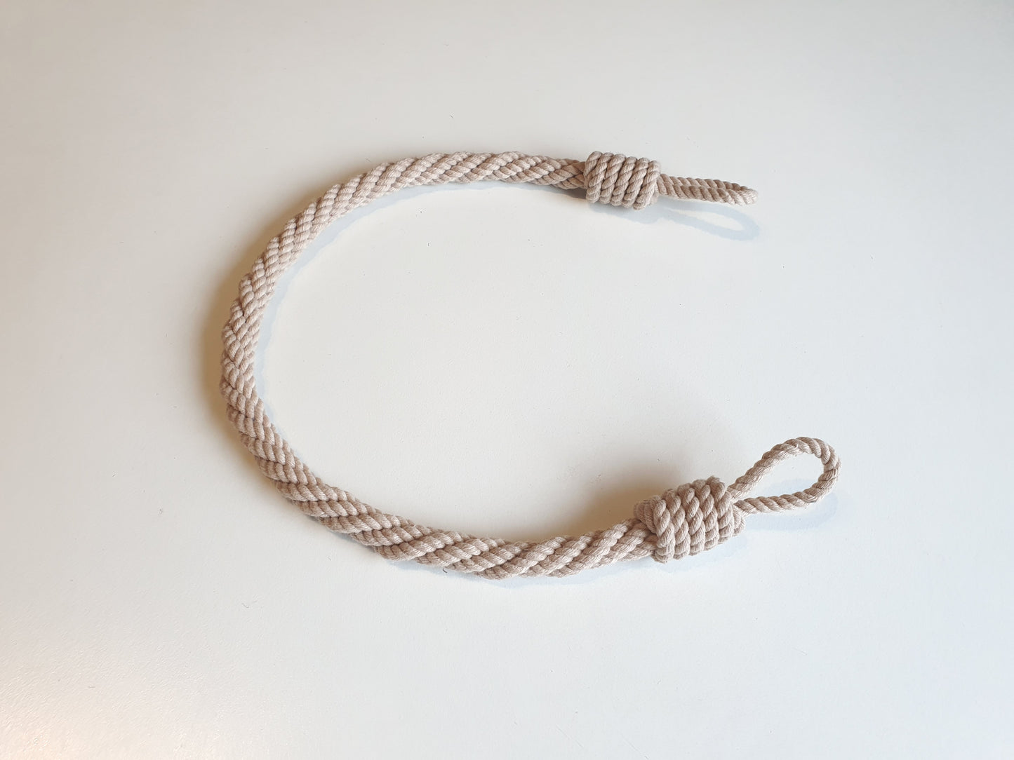 Thin Cotton Rope Curtain Tieback - Twisted Natural Holdback Minimalist Decor