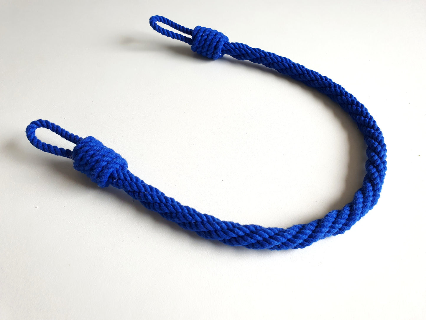 Blue Cotton Rope Curtain Tieback