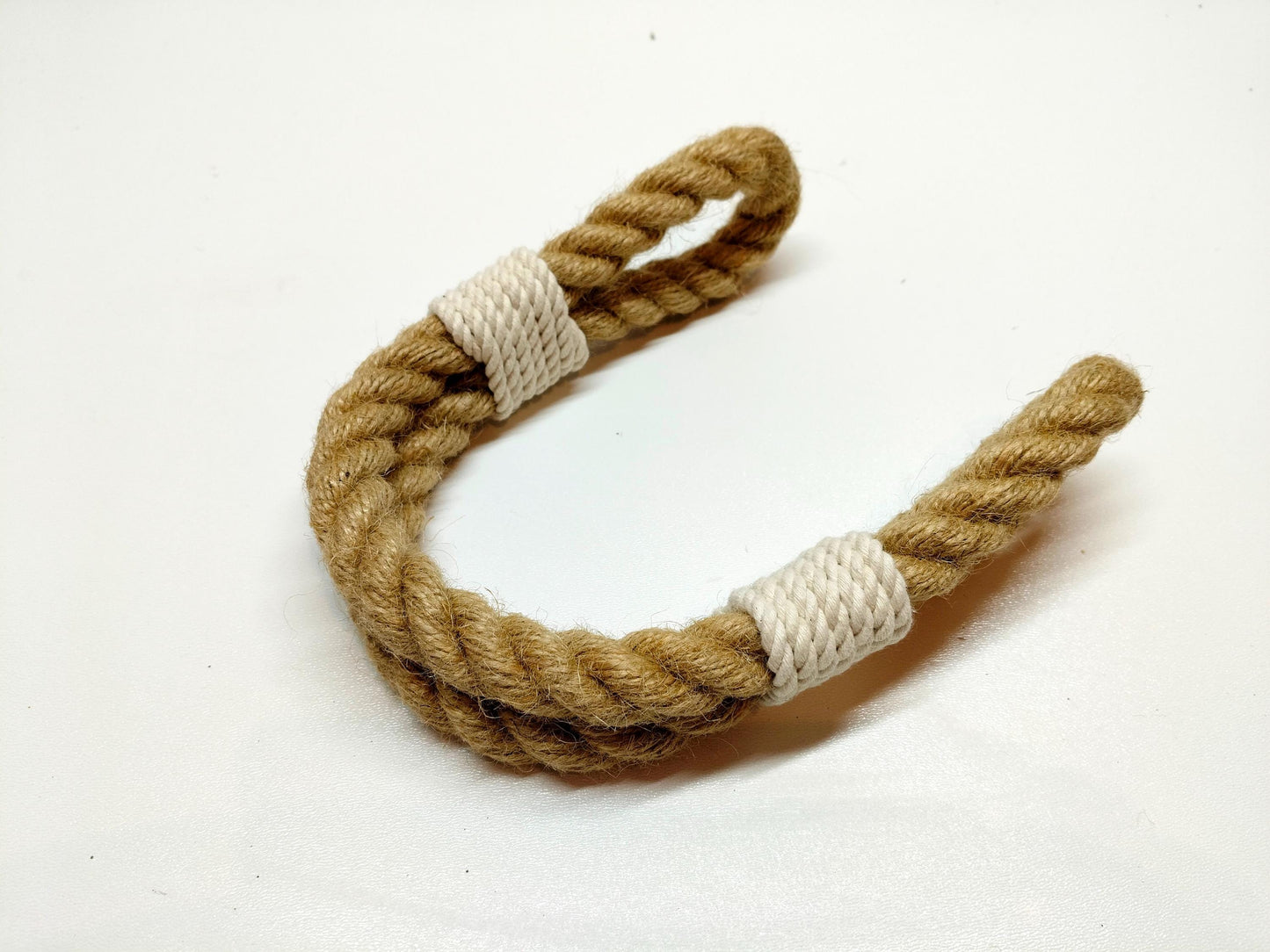 Handmade Jute Rope Door Stopper - Boho Farmhouse Weighted Doorstop