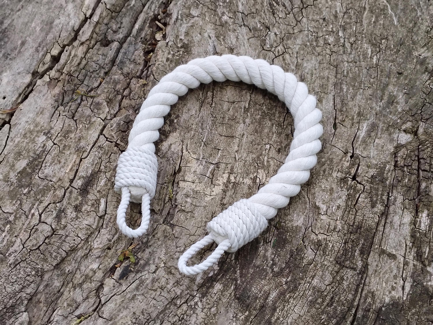Handmade White Cotton Rope Curtain Tieback - Classic Minimalist Style