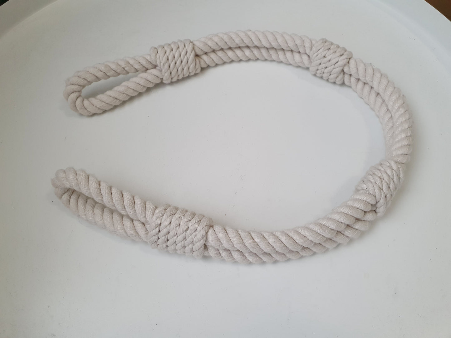 Twisted Cotton Rope Curtain Tieback - Chunky Knot Holdback for Boho Decor