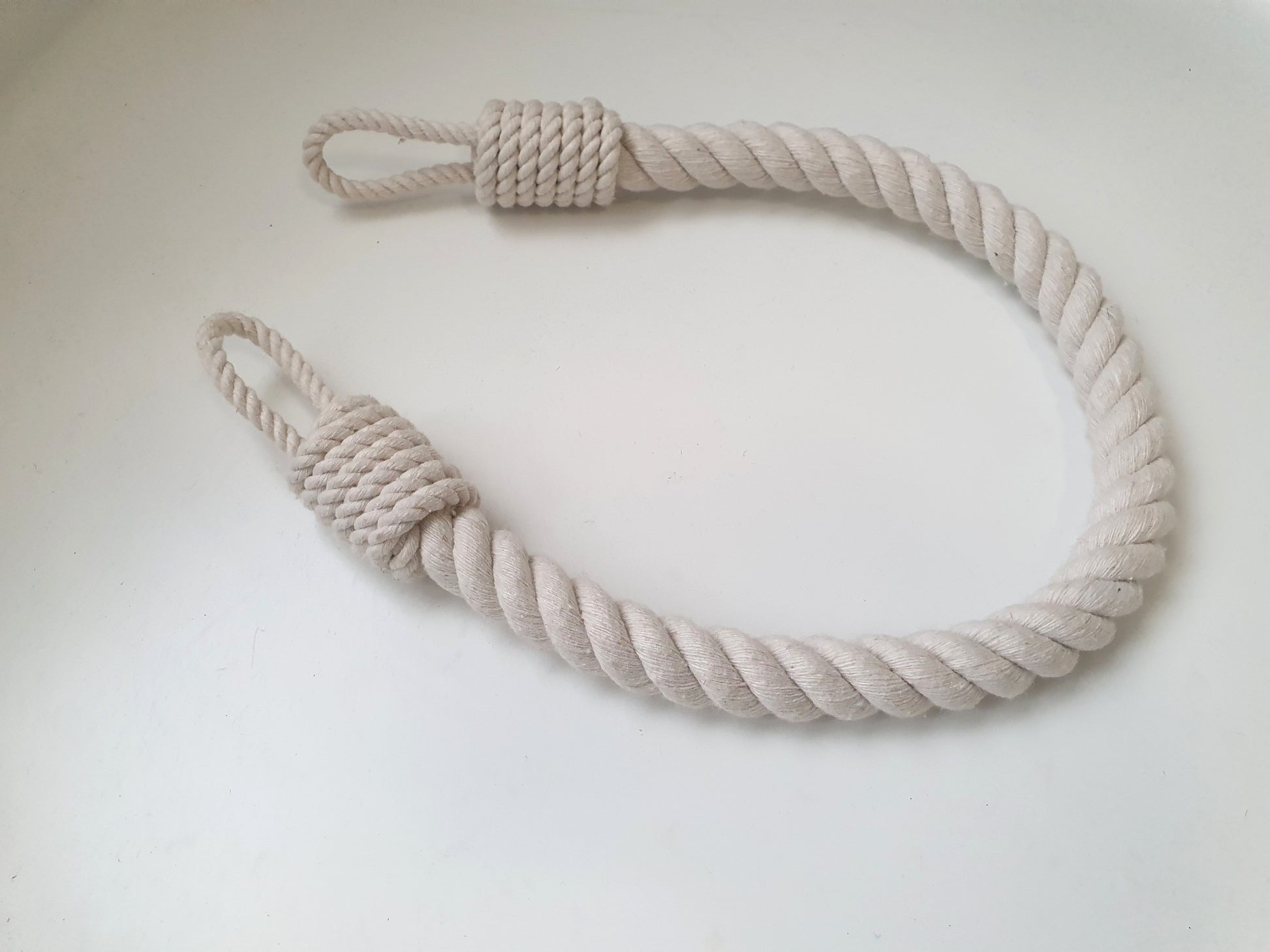 White rope on a white background