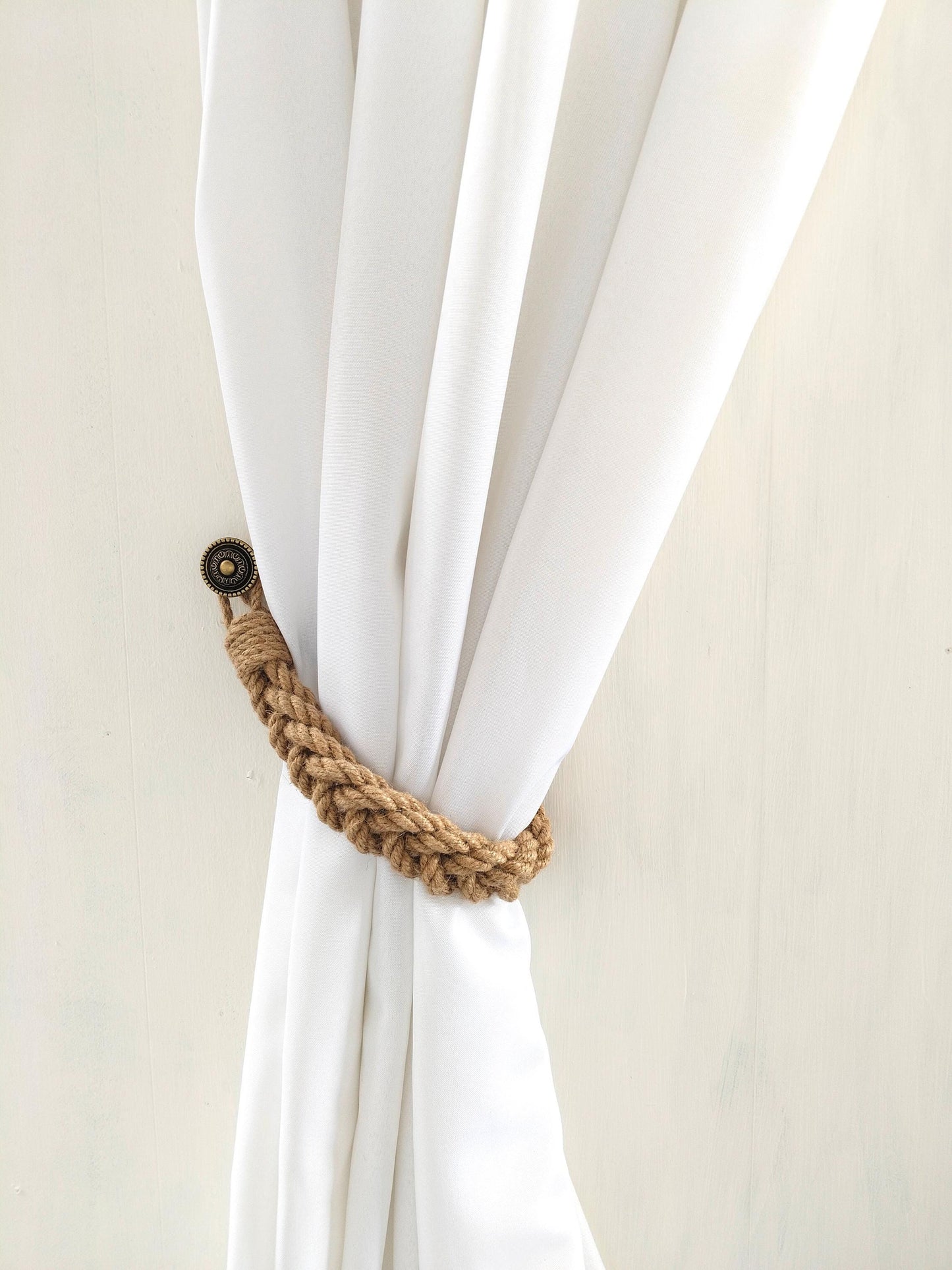 Curtain Tieback - Handmade Jute Braid Curtain Holdback for Cozy Home