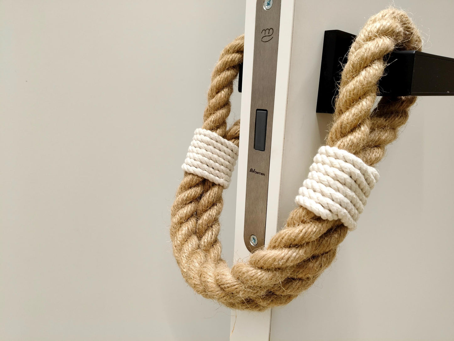 Handmade Jute Rope Door Stopper - Boho Farmhouse Weighted Doorstop