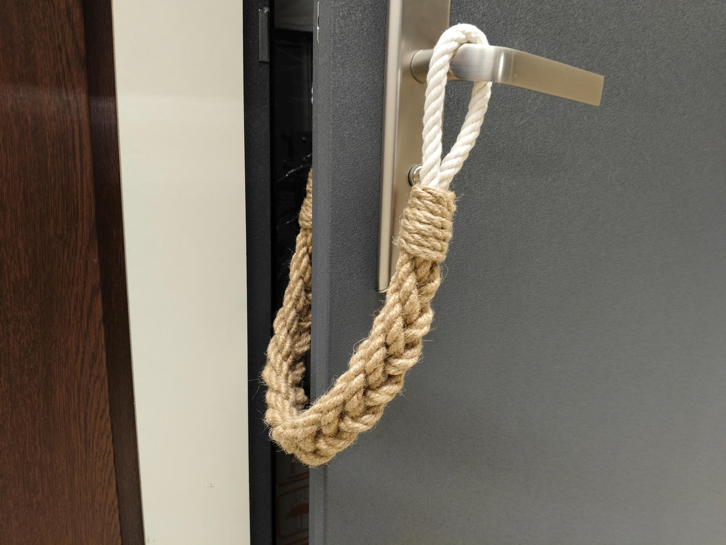 Handmade Nautical Rope Door Stopper - Heavy Weighted Coastal Doorstop