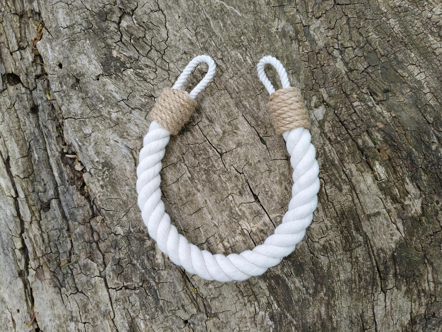 Handmade Cotton Rope Curtain Tieback - Rustic Jute Accent Decor