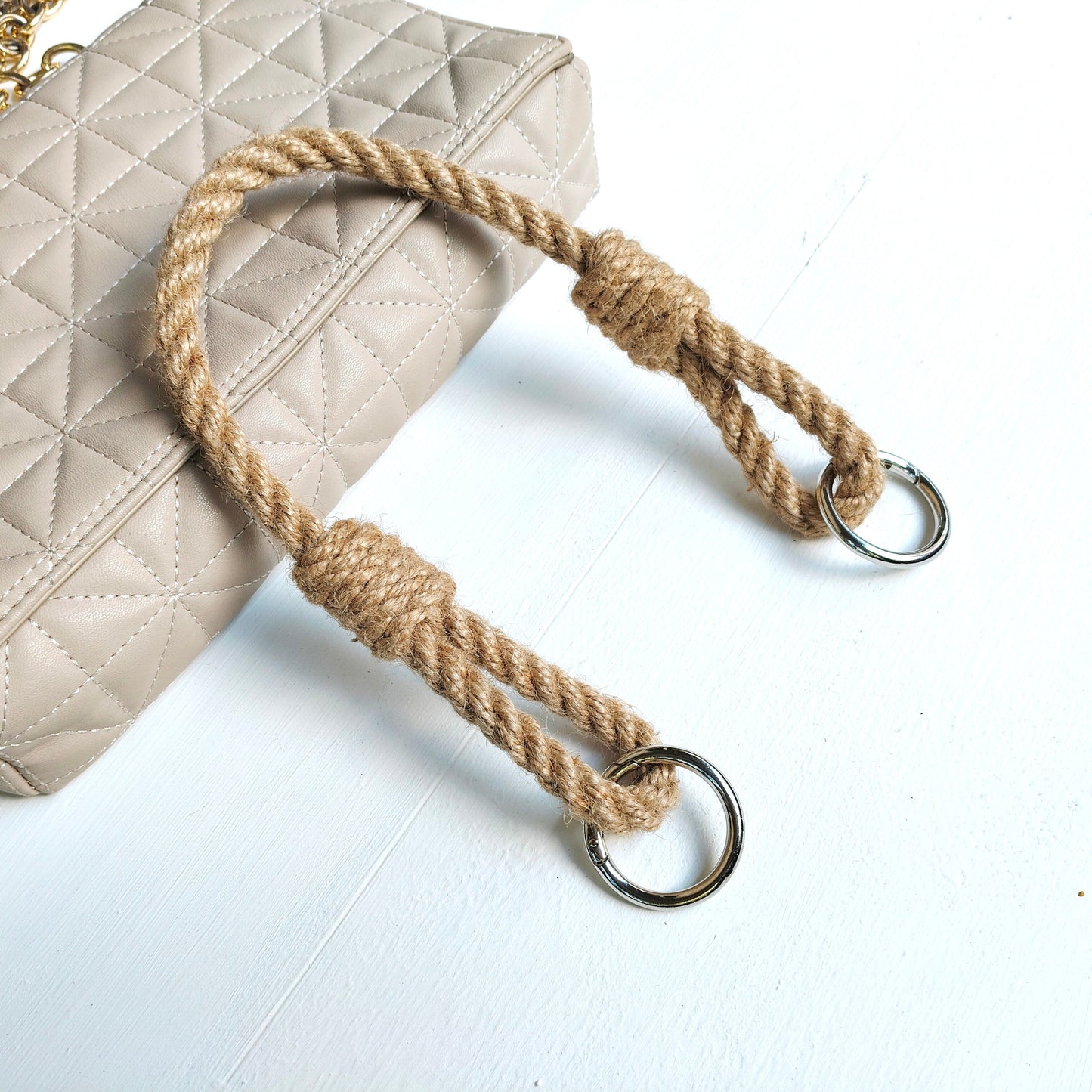 bag handles from jute rope 