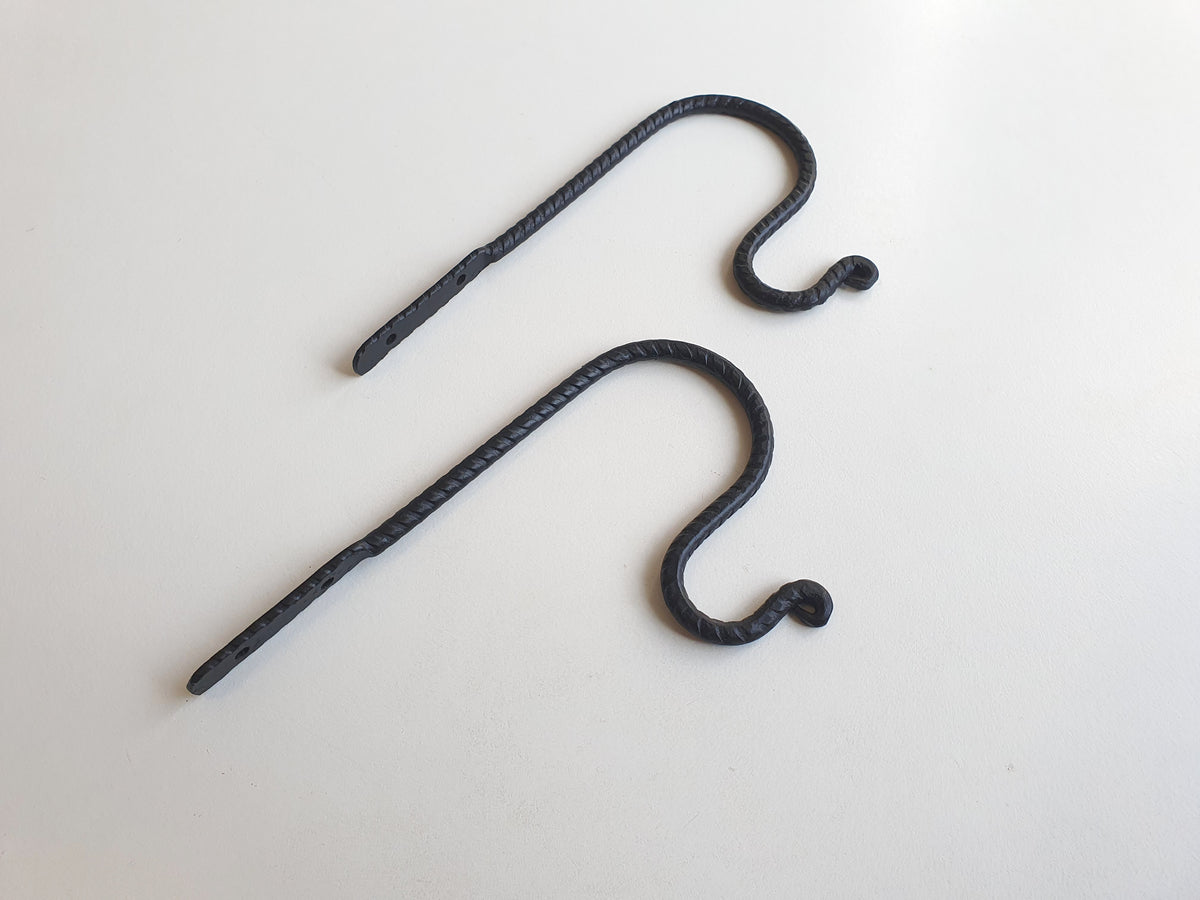 Paper Towel Holder | Forged Black Iron & Wood Dowel | Wall Mounted Kitchen Roll Holder