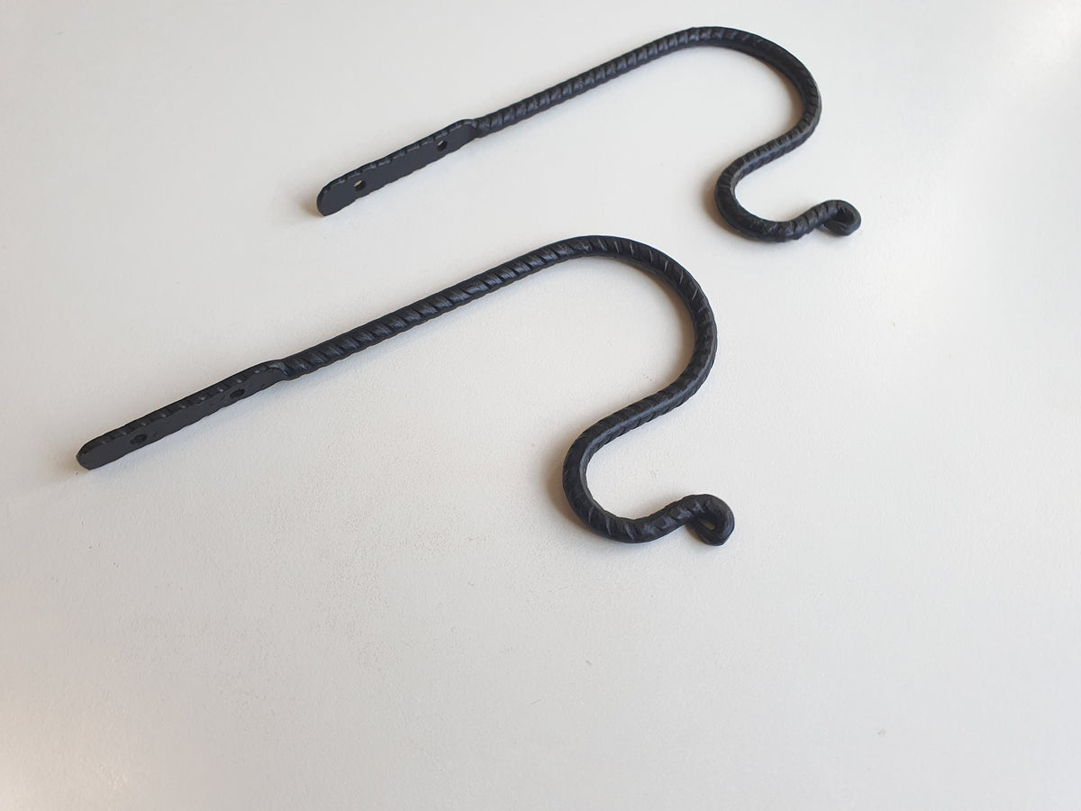 Paper Towel Holder | Forged Black Iron & Wood Dowel | Wall Mounted Kitchen Roll Holder