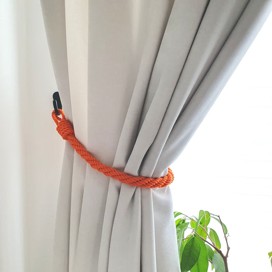 Orange Cotton Rope Curtain Tieback