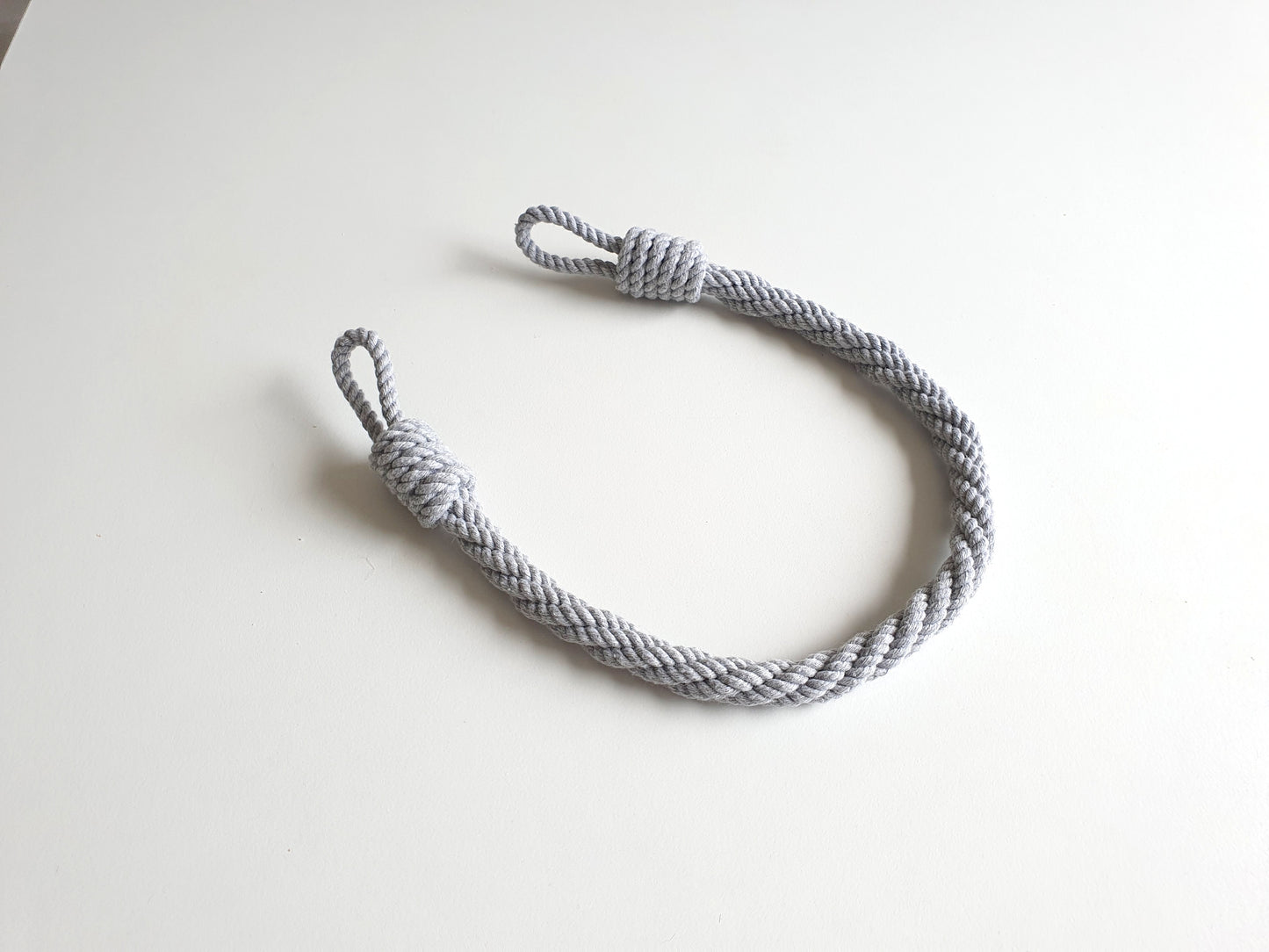 Grey Cotton Rope Curtain Tieback