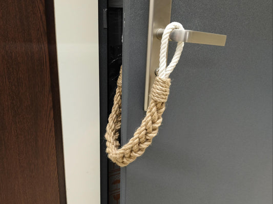 Handmade Nautical Rope Door Stopper - Heavy Weighted Coastal Doorstop