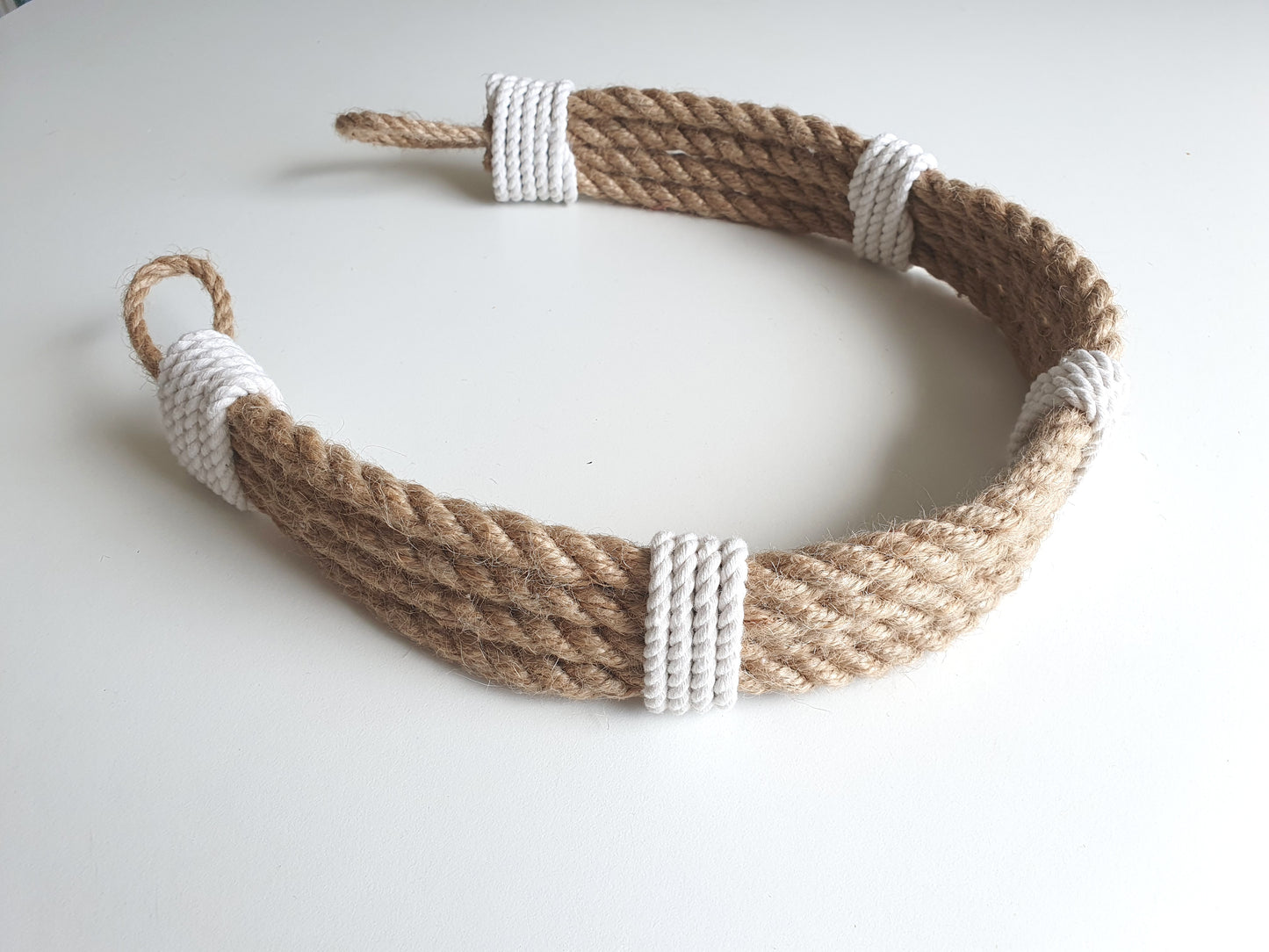 Jute Rope Curtain Tieback - Natural Knot Holdback Rustic Boho Decor