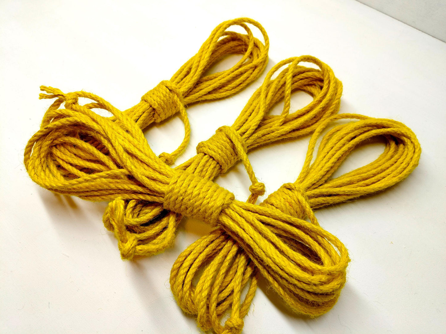 Shibari Rope Set - Yellow Jute Bondage Rope 4x8m (26ft)