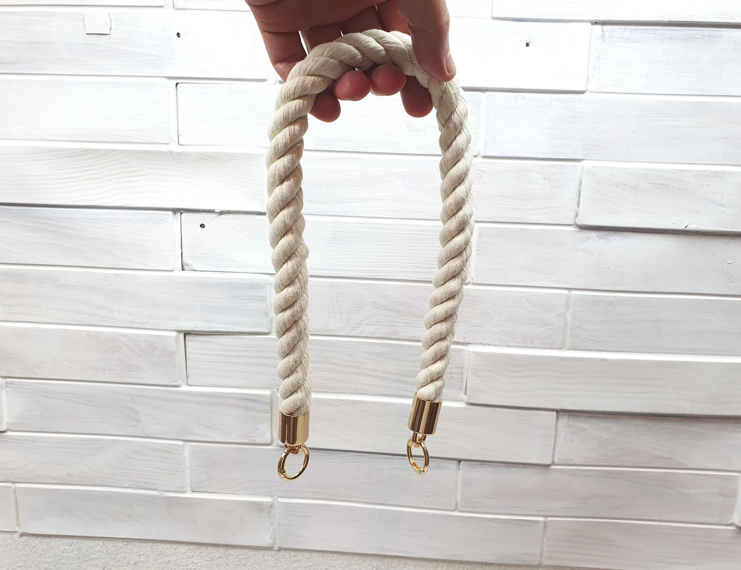 Cotton Rope Bag Handles - Gold & Silver Hardware Replacement Purse Handles