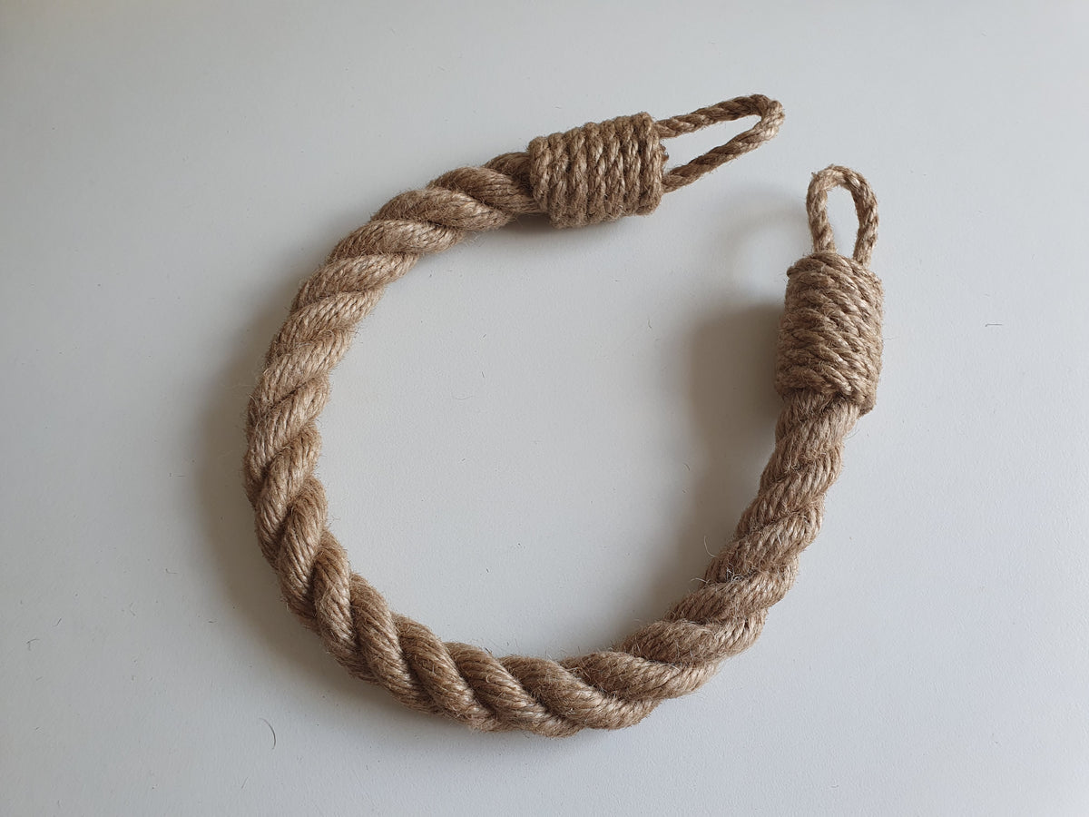 Nautical Jute Rope Toilet Paper Holder, Navy Accents, Brass Anchor Hook