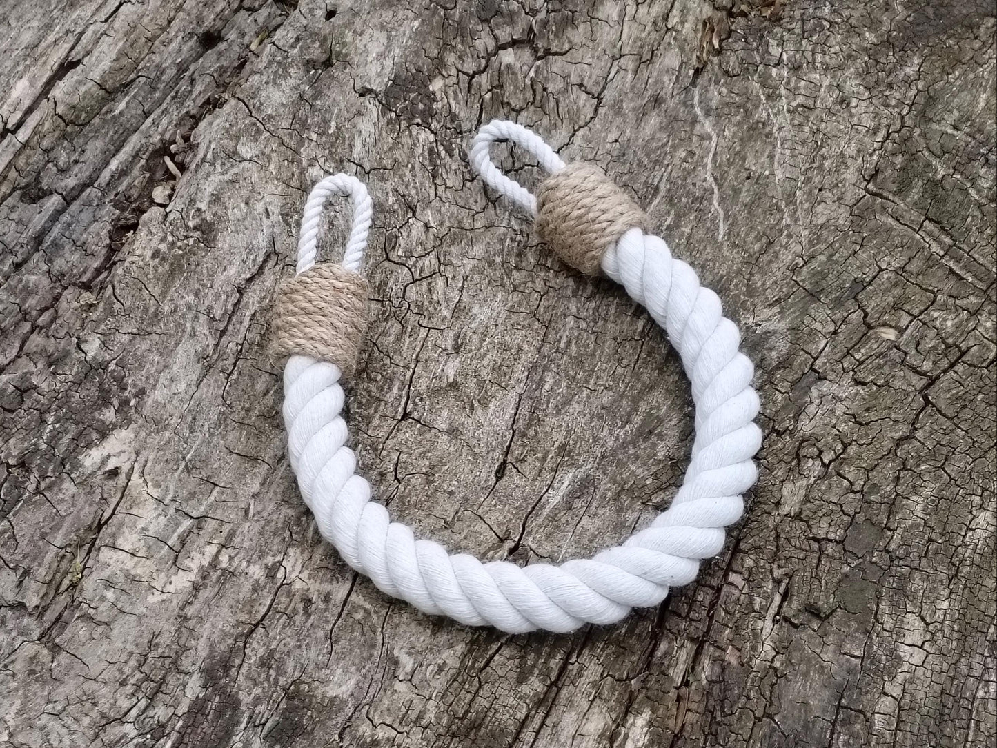 Handmade Cotton Rope Curtain Tieback - Rustic Jute Accent Decor