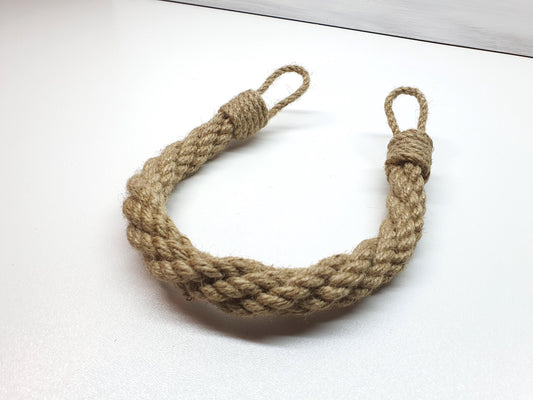 Handmade Jute Rope Curtain Tiebacks - Boho Nautical Decor