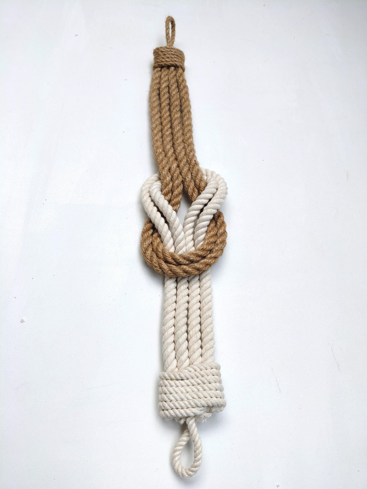 Curtain Tieback - Jute & Cotton Rope Double Square Knot