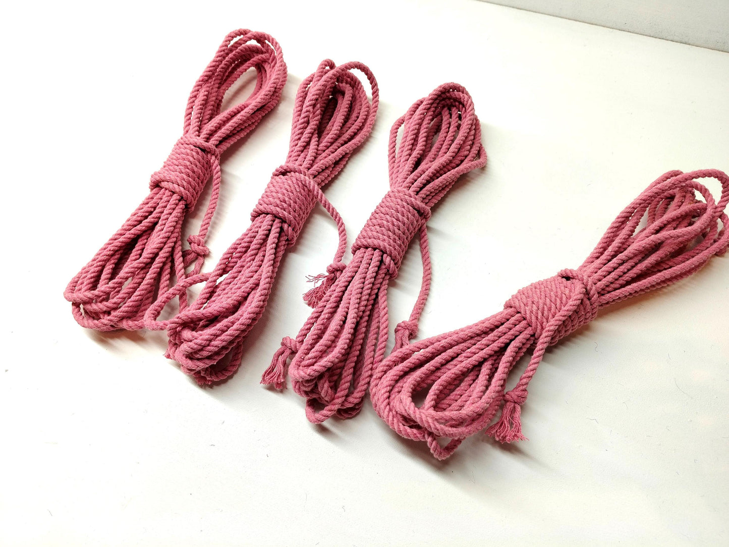 Shibari Rope Set - Pink Cotton Bondage Rope 4x8m (26ft)