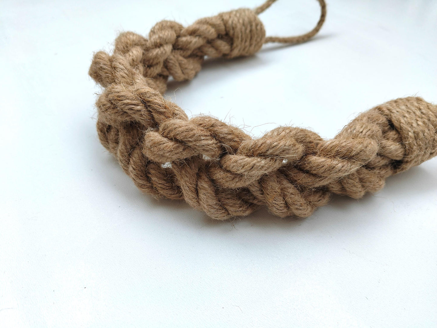 Handmade Jute Curtain Tieback - Braided Rope Holdback 1.6cm