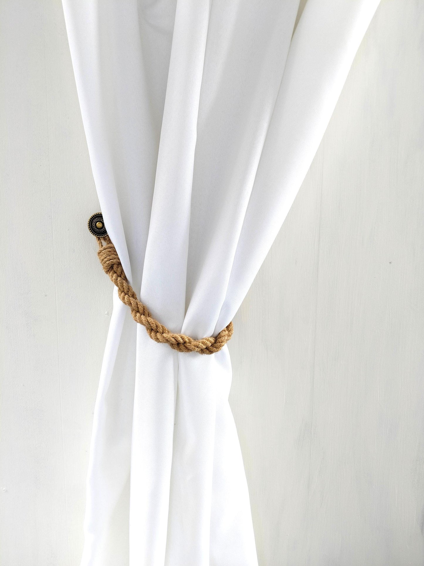 Tie For Curtains - Handmade Twisted Jute Curtain Holdback for Cozy Home