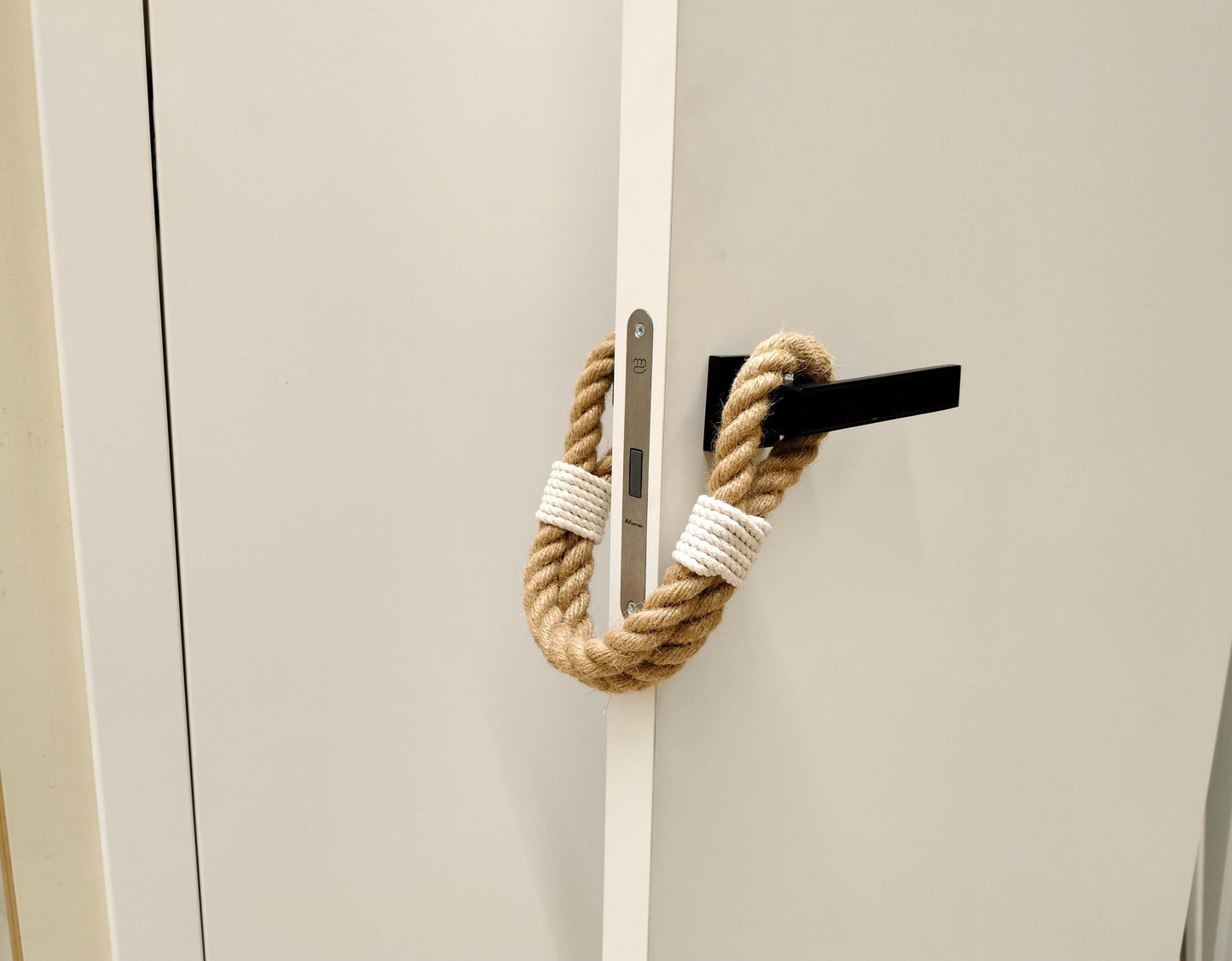 Handmade Jute Rope Door Stopper - Boho Farmhouse Weighted Doorstop