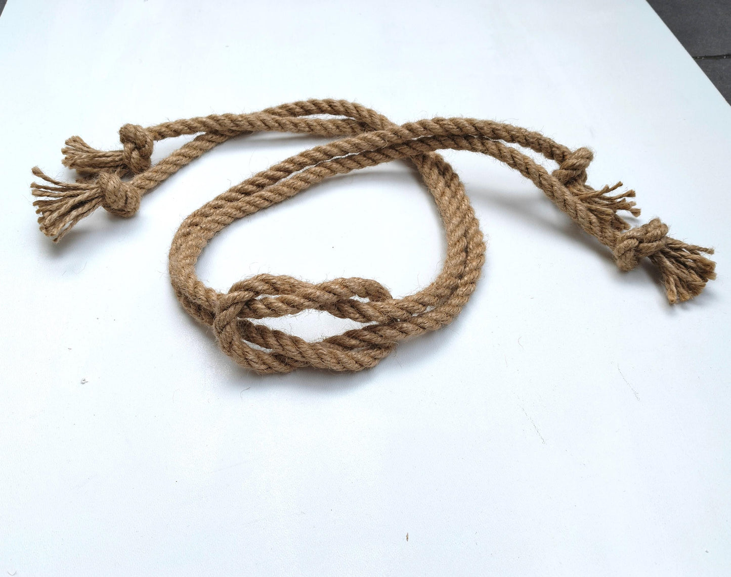 Handmade Jute Curtain Tieback - Square Knot Rope Holdback