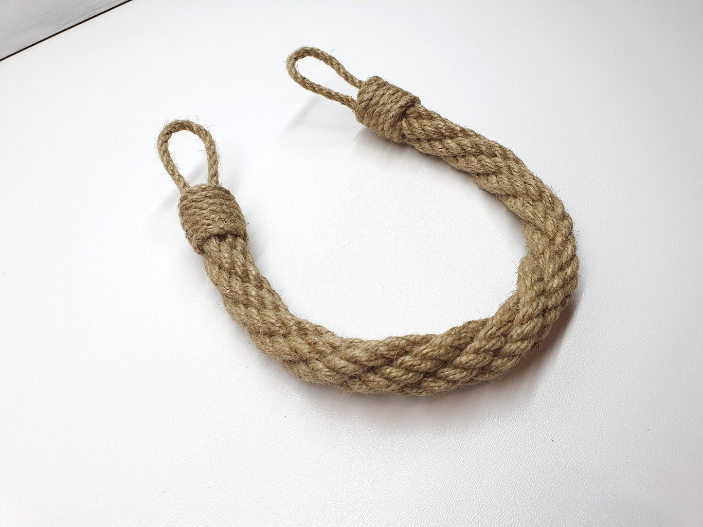 Handmade Jute Rope Curtain Tiebacks - Boho Nautical Decor