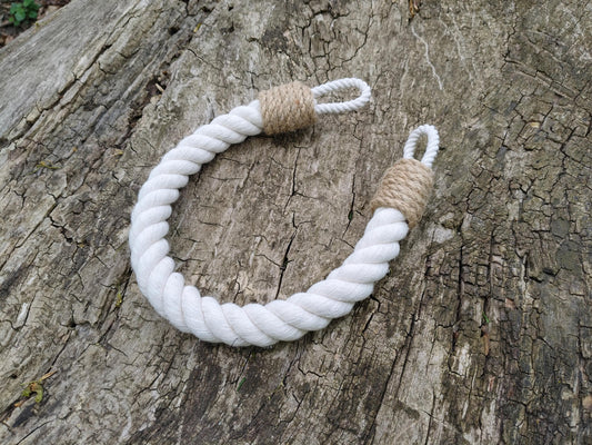 Handmade Cotton Rope Curtain Tieback - Rustic Jute Accent Decor