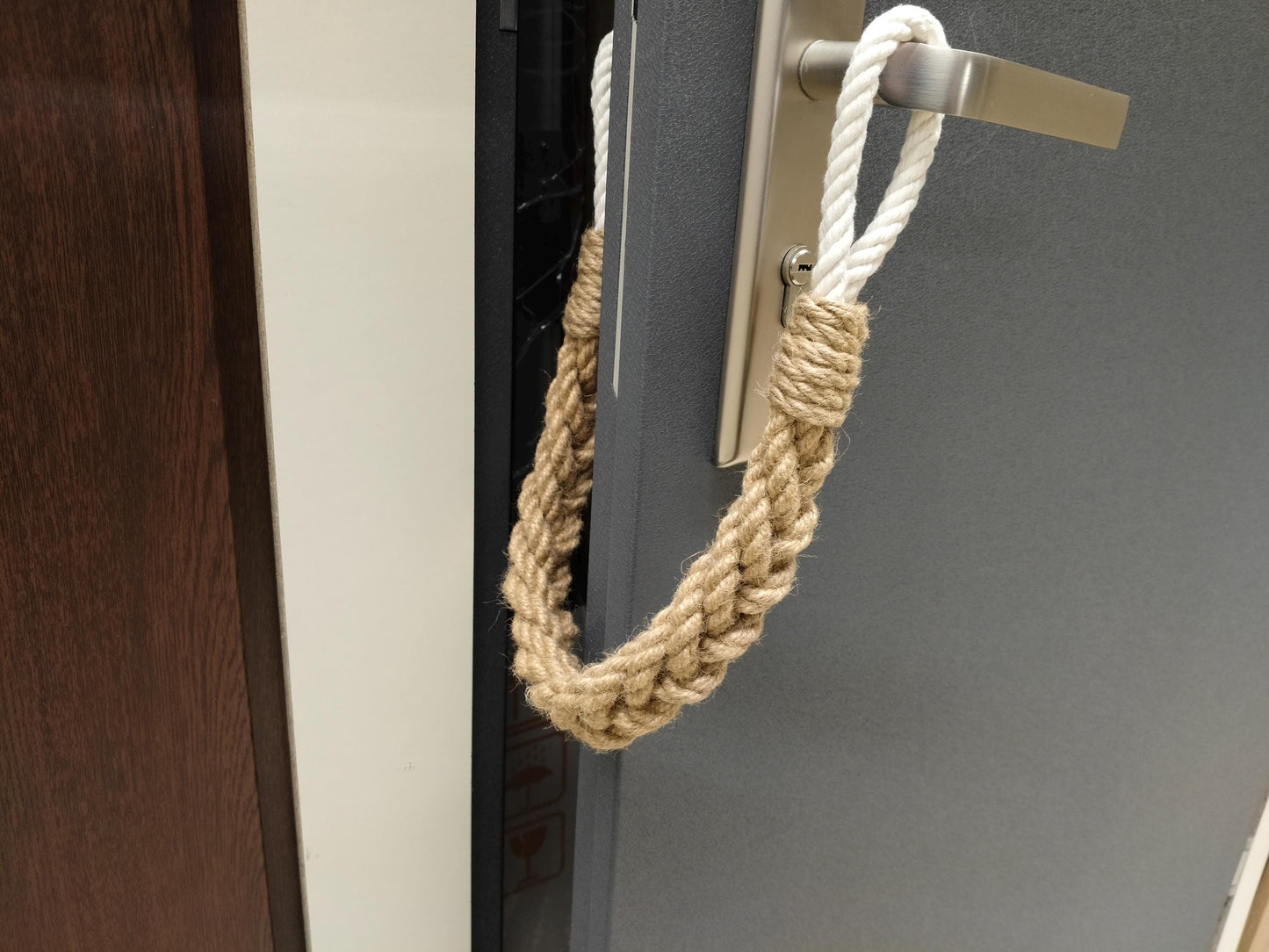 Handmade Nautical Rope Door Stopper - Heavy Weighted Coastal Doorstop