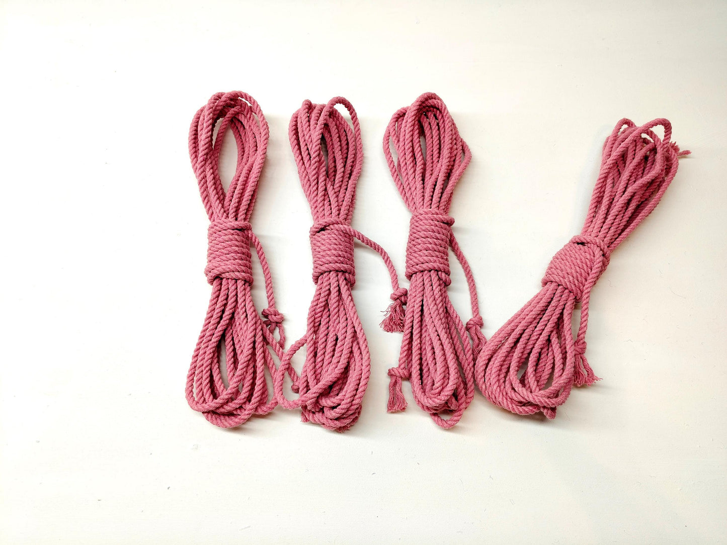 Shibari Rope Set - Pink Cotton Bondage Rope 4x8m (26ft)
