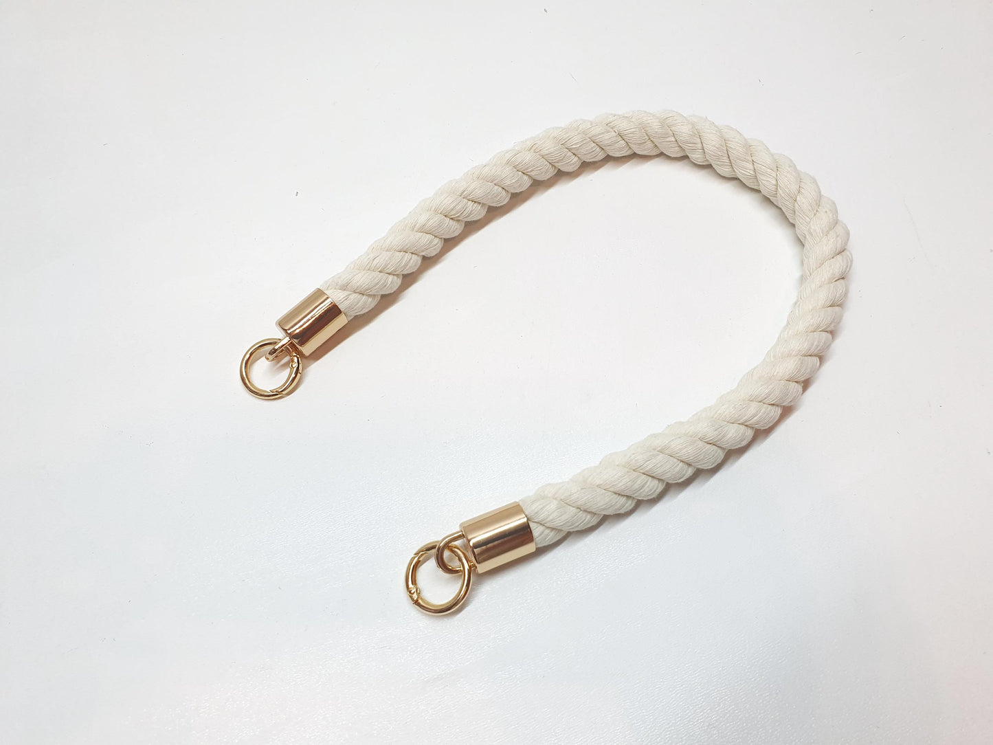 Cotton Rope Bag Handles - Gold & Silver Hardware Replacement Purse Handles