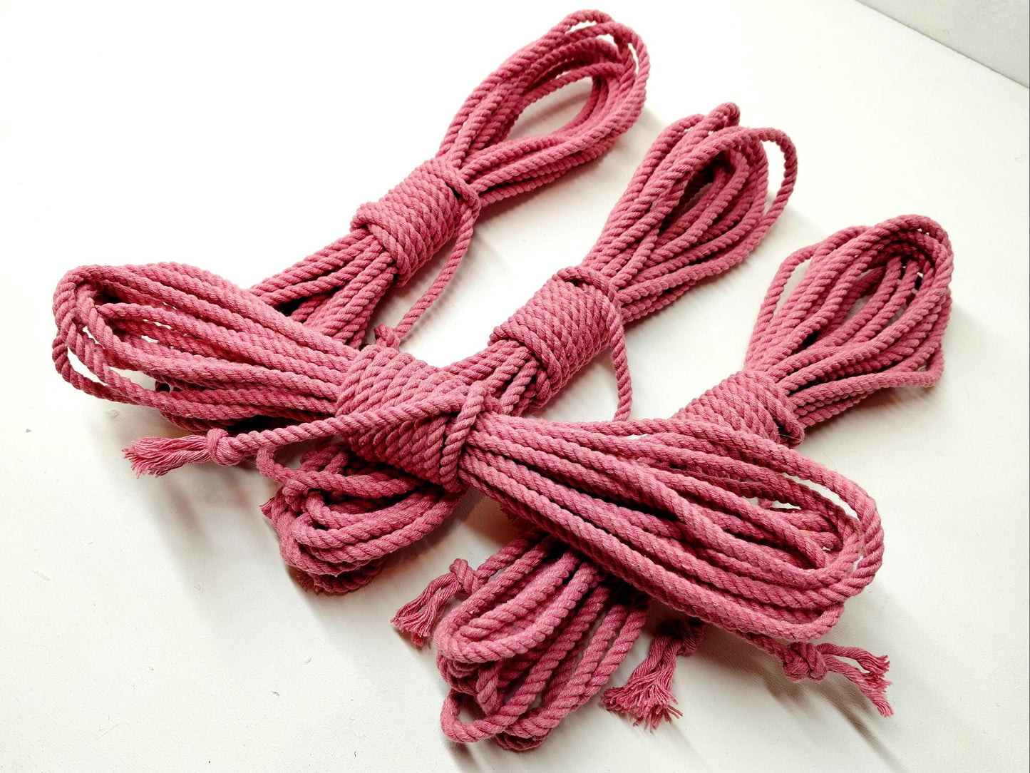 Shibari Rope Set - Pink Cotton Bondage Rope 4x8m (26ft)