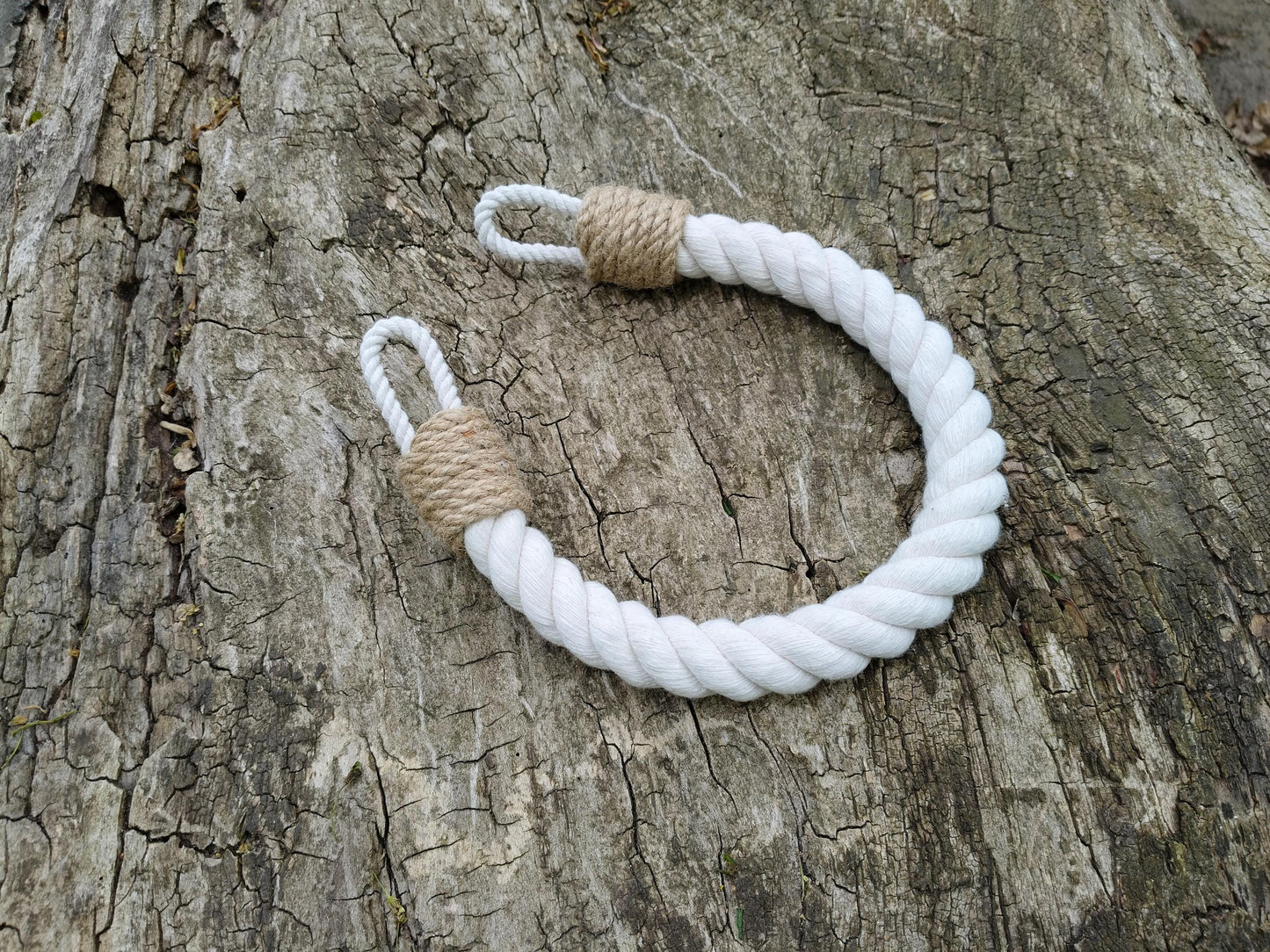 Handmade Cotton Rope Curtain Tieback - Rustic Jute Accent Decor